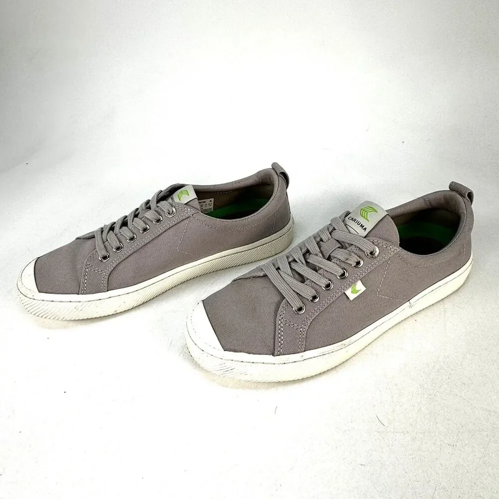 Cariuma Oca Canvas Low Top Taupe Sneakers UNISEX Men's 10/ Women's Size 11.5
